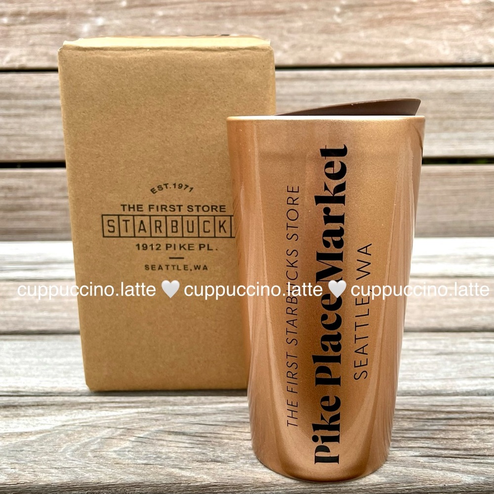 🤎NEW✨Starbucks Pike Place Bronze Glitter Siren Ceramic Travel Mug Tumbler